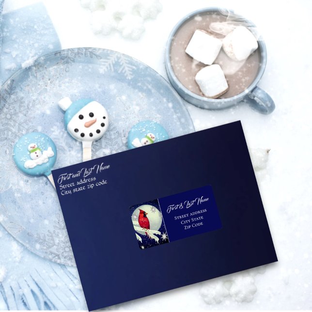 Enchanted Forest Cardinal Christmas Label (Creator Uploaded)