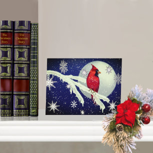Enchanted Forest Cardinal Holiday Postcard