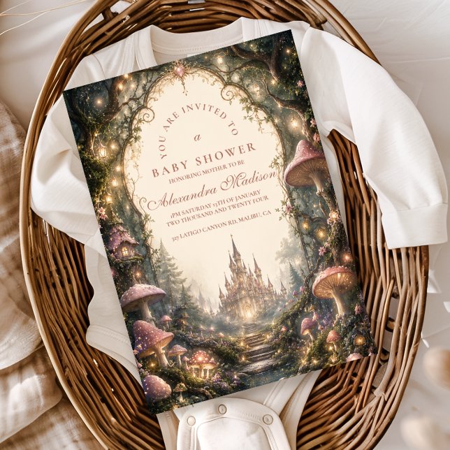 Enchanted Forest Castle Baby Shower Invitation (Creator Uploaded)