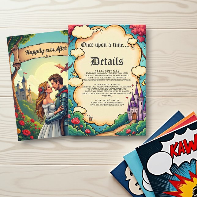 Enchanted Forest Castle Woodland Fairytale Wedding Enclosure Card (Creator Uploaded)