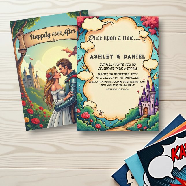 Enchanted Forest Castle Woodland Fairytale Wedding Invitation (Creator Uploaded)