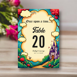 Enchanted Forest Castle Woodland Fairytale Wedding Table Number