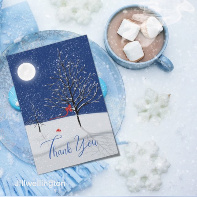 Enchanted Forest Christmas Eve Thank You Card (Creator Uploaded)