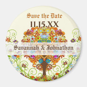 Enchanted Forest Circle of Love Wedding Tree Magnet