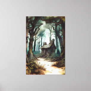Enchanted Forest Cottage Canvas Print