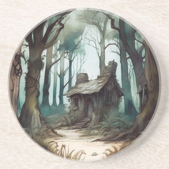Enchanted Forest Cottage Coaster (Front)