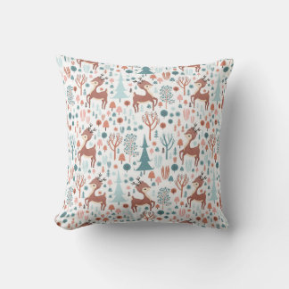 Enchanted Forest Deer Cushion