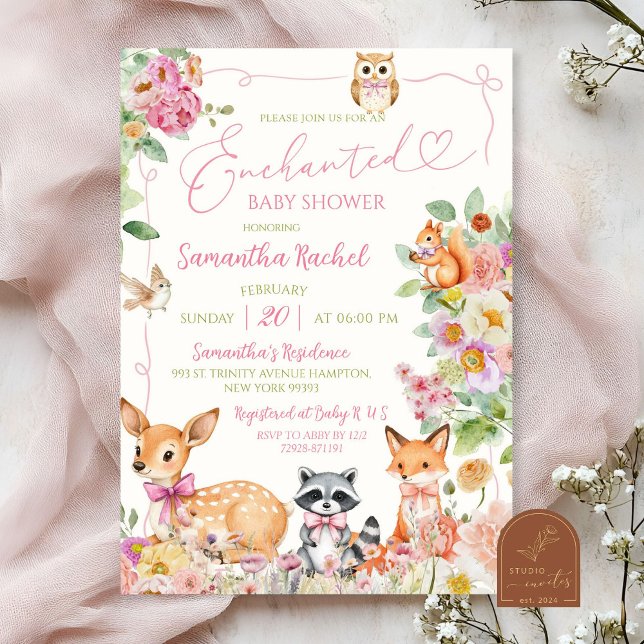 Enchanted Forest Deer Girl Baby Shower Invitation (Creator Uploaded)