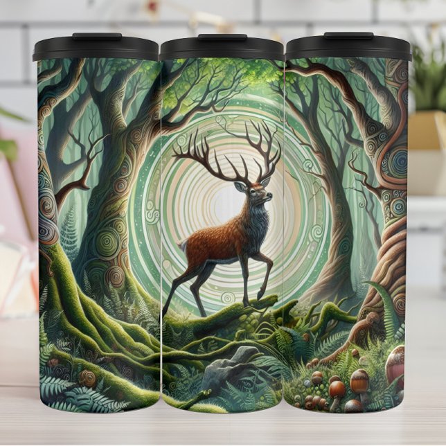 Enchanted Forest Deer Portal. Thermal Tumbler (Creator Uploaded)