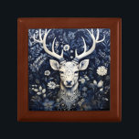 Enchanted Forest Deer Winter Bloom Gift Box<br><div class="desc">A quiet and elegant beauty of woodland creature and delicate flower blooming amidst the dark and wintry forest.</div>