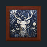 Enchanted Forest Deer Winter Bloom Gift Box<br><div class="desc">A quiet and elegant beauty of woodland creature and delicate flower blooming amidst the dark and wintry forest.</div>