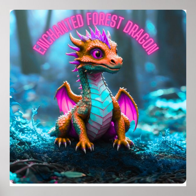 Enchanted Forest Dragon Poster (Front)