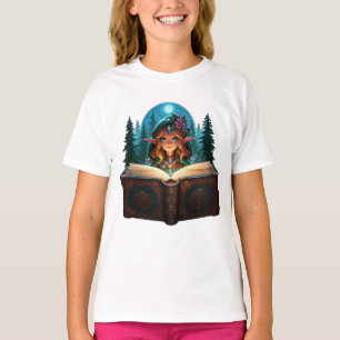 “Enchanted Forest Elf Reading Grimoire” T-Shirt