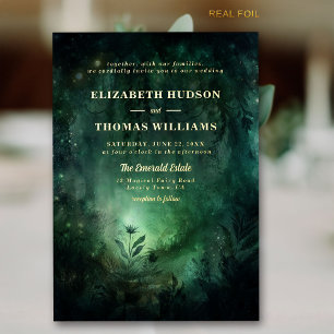 Enchanted Forest Emerald Gold Chic Elegant Wedding