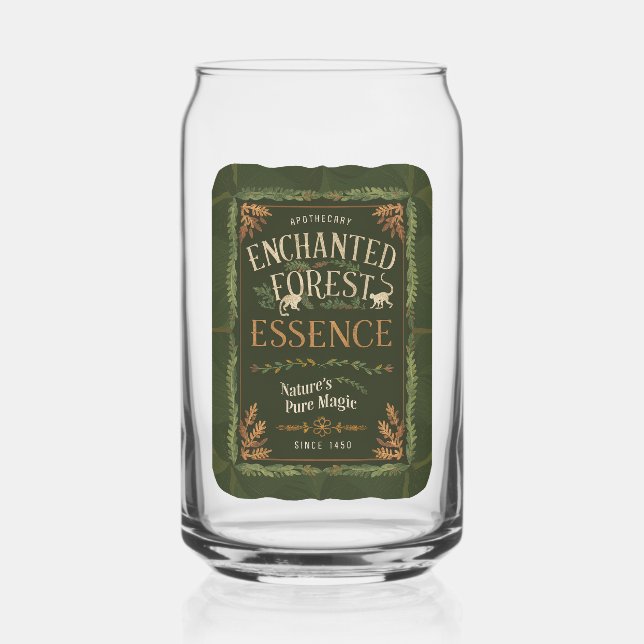 Enchanted Forest Essence Vintage Halloween  Can Glass (Front)
