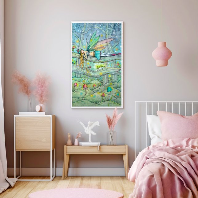 Enchanted Forest Fairy and Mushrooms Fantasy Art Poster (Creator Uploaded)