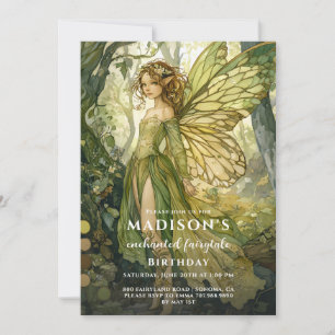 Enchanted Forest Fairy Birthday Invitation