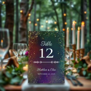 Enchanted Forest Fairy Lights Wedding Table Number