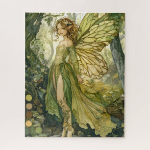 Enchanted Forest Fairy With Wings Jigsaw Puzzle