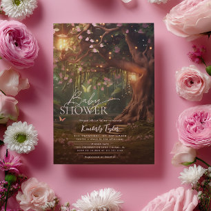 Enchanted Forest Fairy Woodland Baby Shower  Invitation