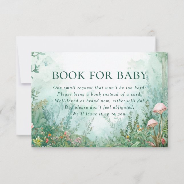 Enchanted Forest Fairytale Book for Baby RSVP Card (Front)