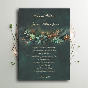 Enchanted Forest Fairytale Calligraphy Wedding Invitation