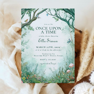 Enchanted Forest Fairytale Forest Baby Shower Invitation