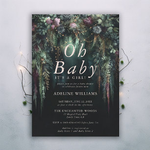 Enchanted Forest Fairytale Woodland Baby Shower Invitation