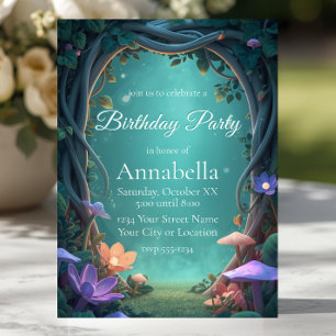 Enchanted Forest Fairytale Woodland Invitation