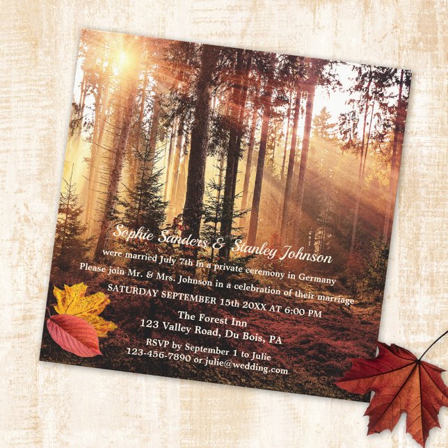 Enchanted Forest Fall Post or After Wedding Invite (Creator Uploaded)