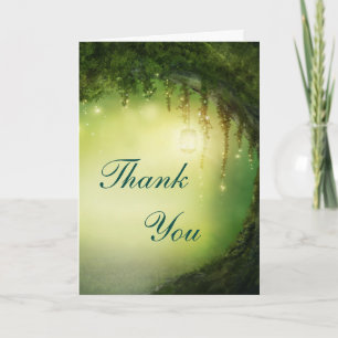 Enchanted Forest Fantasy Rustic Thank You Card