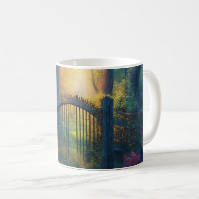 Enchanted Forest Garden | Digital Art   Coffee Mug (Front Right)