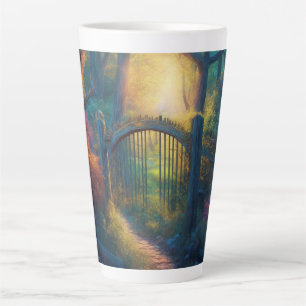 Enchanted Forest Garden   Digital Art   Latte Mug