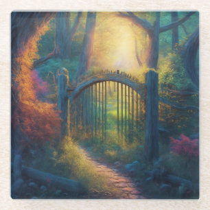 Enchanted Forest Garden Glass Coaster