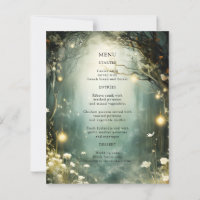 Enchanted Forest Garden Path Green Wedding Menu