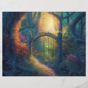 Enchanted Forest Garden   Scrapbook Paper