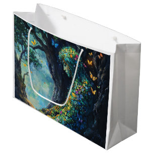 Enchanted Forest Goddess with Butterflies (6) Large Gift Bag