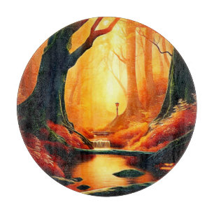 Enchanted Forest Golden Glow Cutting Board