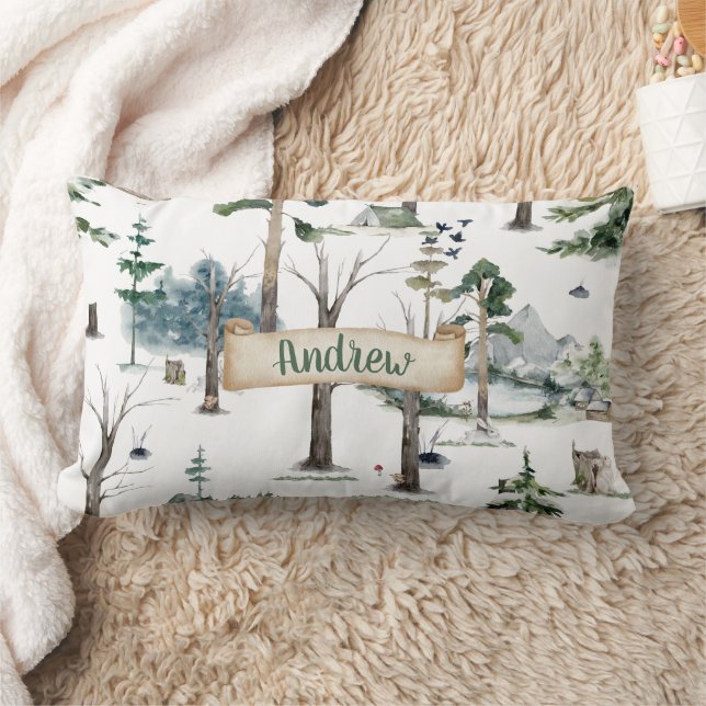 Enchanted Forest Harmony Customisable Lumbar Cushion (Blanket)
