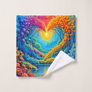 Enchanted Forest Heart of Light Design Bath Towel Set
