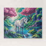 Enchanted Forest Horse Jigsaw Puzzle<br><div class="desc">Enchanted Forest Horse
Art/illustration
colorful
customizable</div>