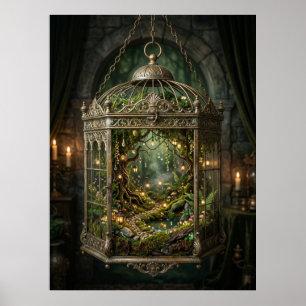 Enchanted Forest in Birdcage Poster
