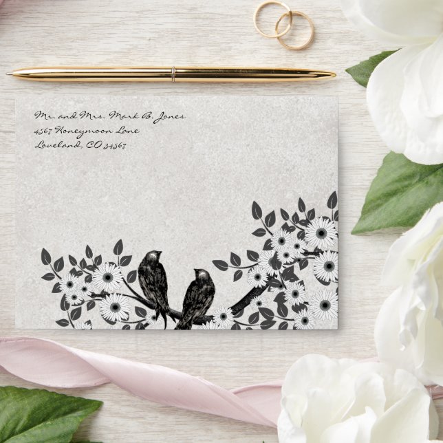Enchanted Forest Love Bird Wedding Envelope (Wedding)