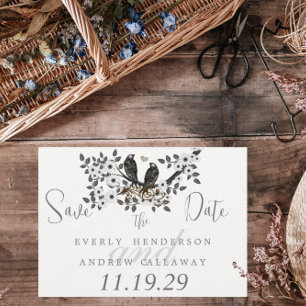Enchanted Forest Love Bird Wedding Invitation