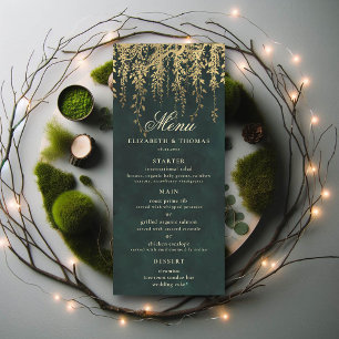 Enchanted Forest Magical Gold Foliage Wedding Menu