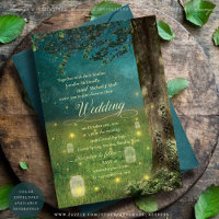 Enchanted Forest Mason Jar Fireflies Wedding