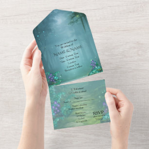 Enchanted Forest Mist All In One Invitation
