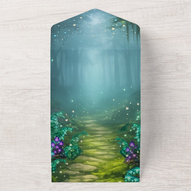 Enchanted  Forest Mist  All In One Invitation (Outside)
