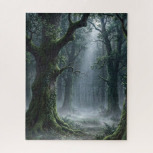 Enchanted Forest   Misty Woodland Fantasy Puzzle