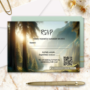 Enchanted Forest Mountain Wedding RSVP Card